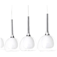 Brilliant Hadan 85574/15 Pendelleuchte E14 Chrom, Weiß (transparent) Brilliant Hadan 85574/15 Pendelleuchte E14 Chrom, Weiß (transparent)