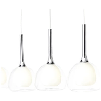 Brilliant Hadan 85574/15 Pendelleuchte E14 Chrom, Weiß (transparent) Brilliant Hadan 85574/15 Pendelleuchte E14 Chrom, Weiß (transparent)