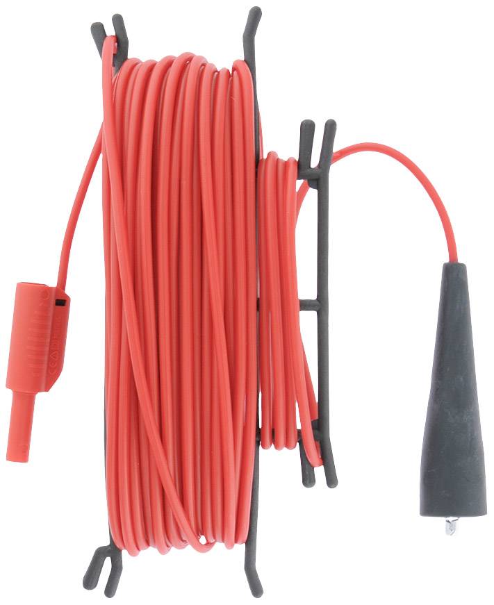 Metrel A 1026 Sicherheits-Messleitung Bananenstecker 4mm Krokoklemmen 20m Rot 1St.
