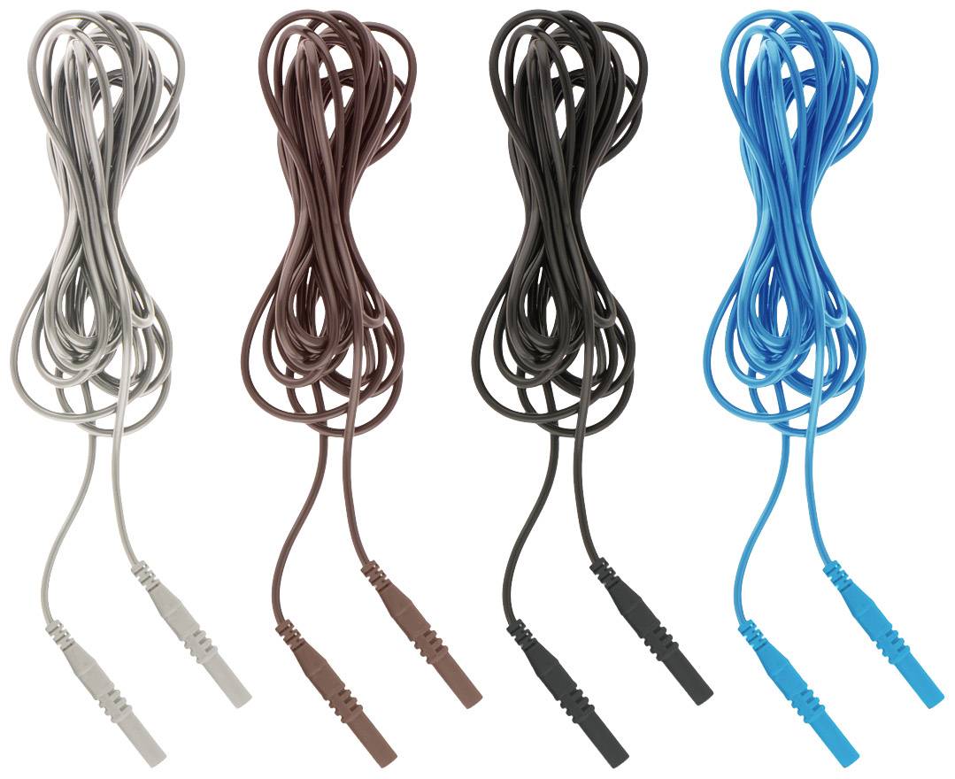Metrel A 1512 Sicherheits-Messleitungs-Set Bananenstecker 4 mm Bananenstecker 4 mm 2 m Blau, Braun, Grün, Schwarz 1 Set