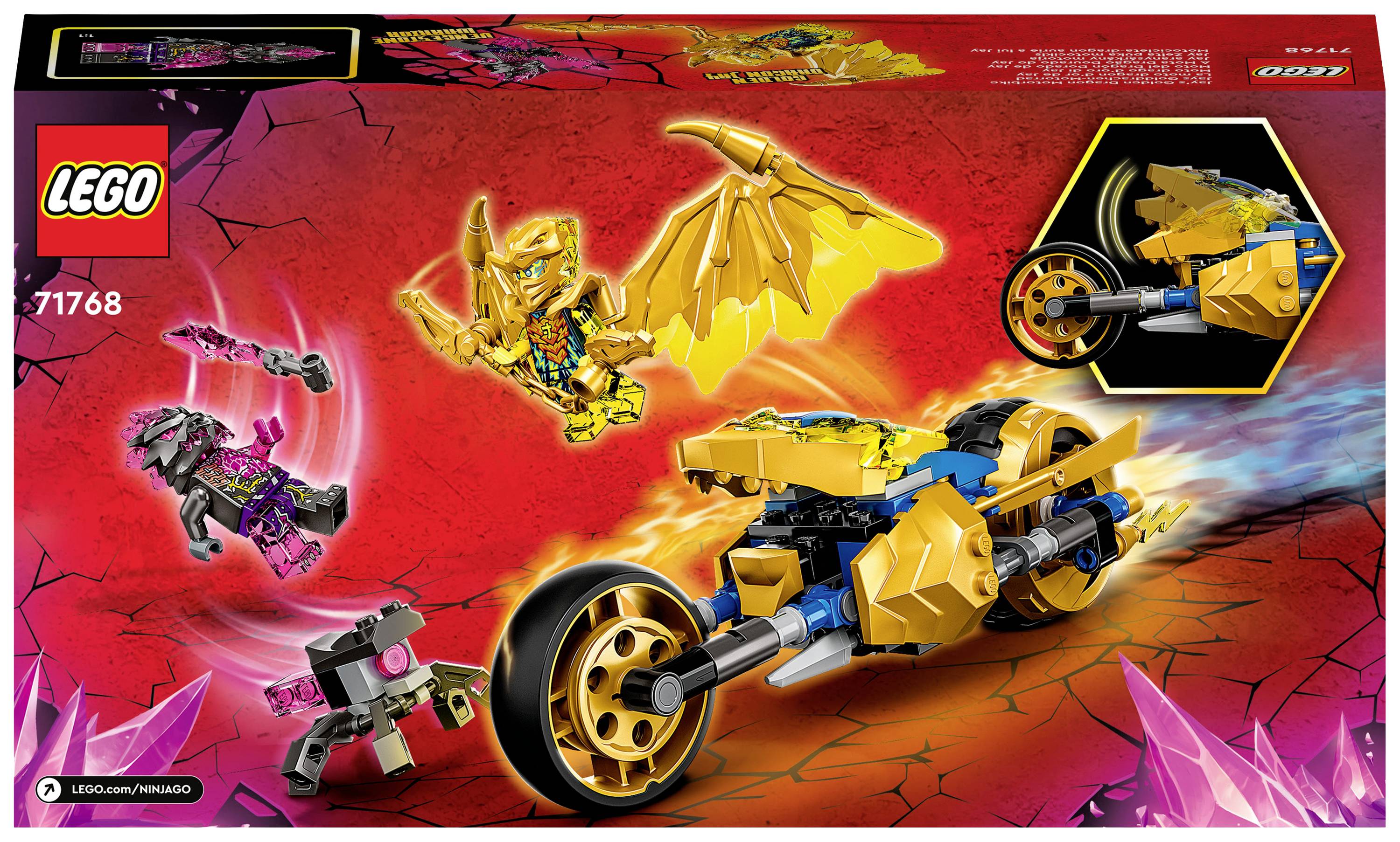 71768 LEGO® NINJAGO Jays Golddrachen-Motorrad