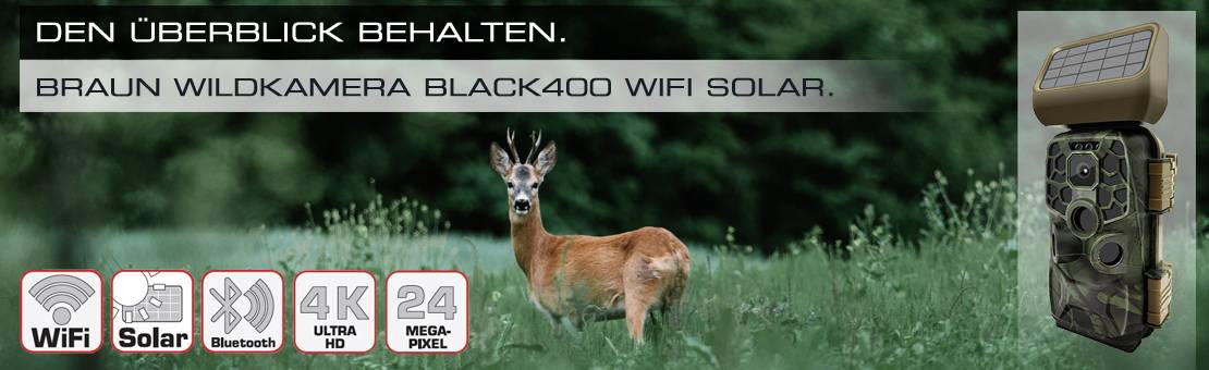 Braun Phototechnik Black 400 Wildkamera 24 Megapixel WLAN, Zeitrafferfunktion, Tonaufzeichnung Camouflage