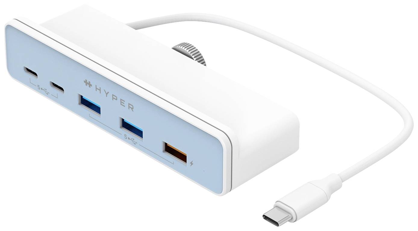 HYPER HD34A6 5 Port USB-C® (USB 3.2 Gen 2) Multiport Hub Weiß