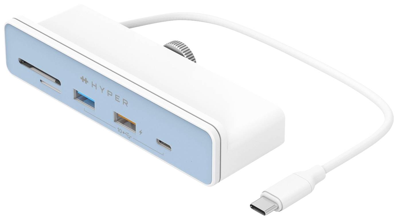 HYPER HD34A8 6 Port USB-C® (USB 3.2 Gen 2) Multiport Hub Weiß