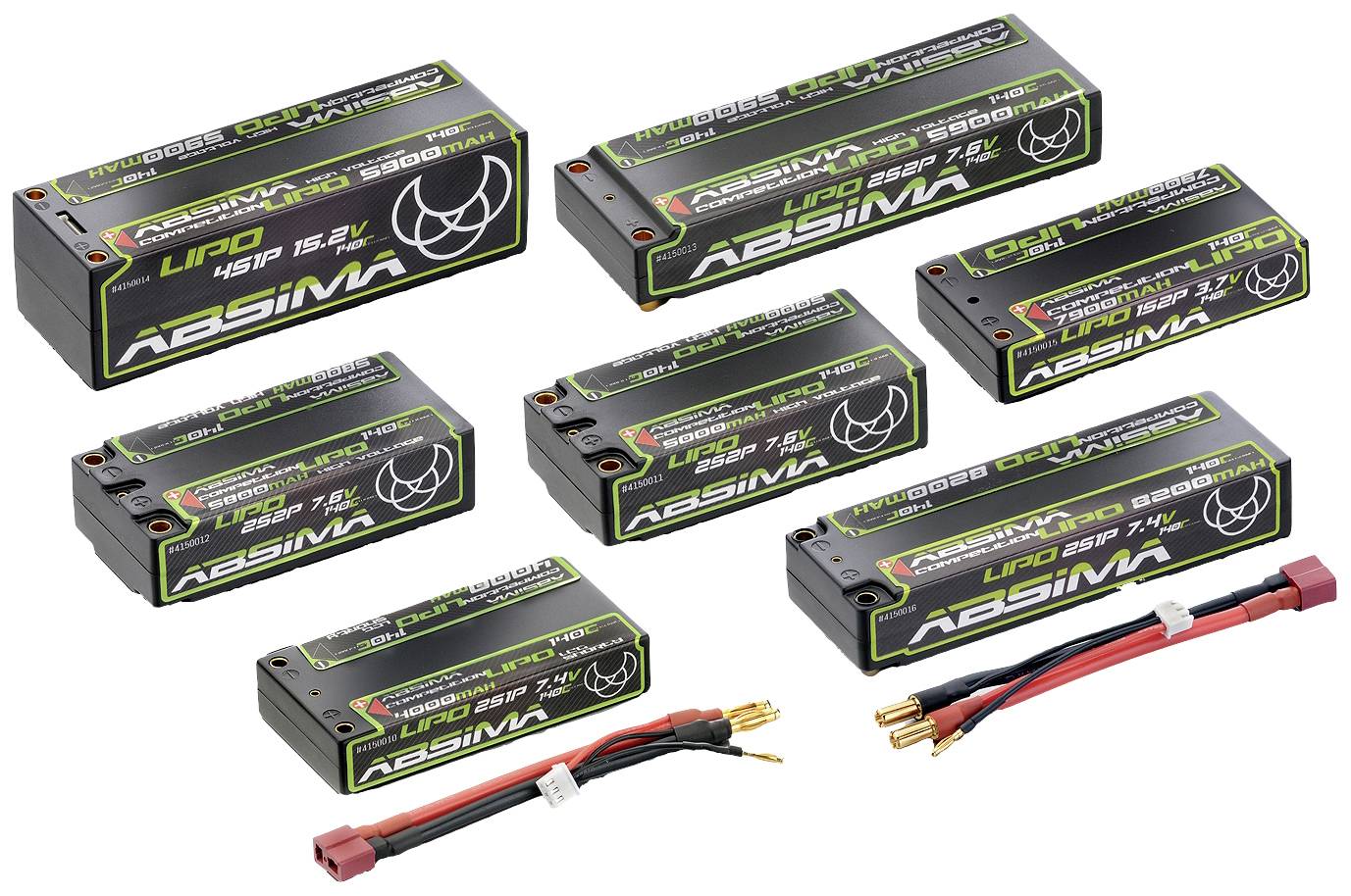 Absima Modellbau-Akkupack (LiPo) 7.6 V 5000 mAh Zellen-Zahl: 2 140 C Hardcase 5 mm, T-Buchse