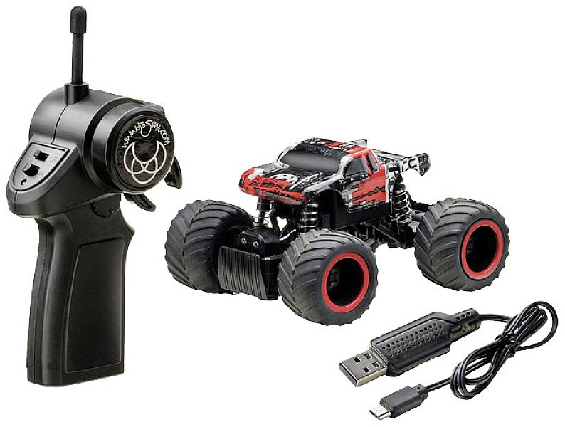 Absima Big Foot Weiß 1:32 RC Modellauto Elektro Monstertruck Heckantrieb (2WD) RtR 2,4 GHz inkl. Ak
