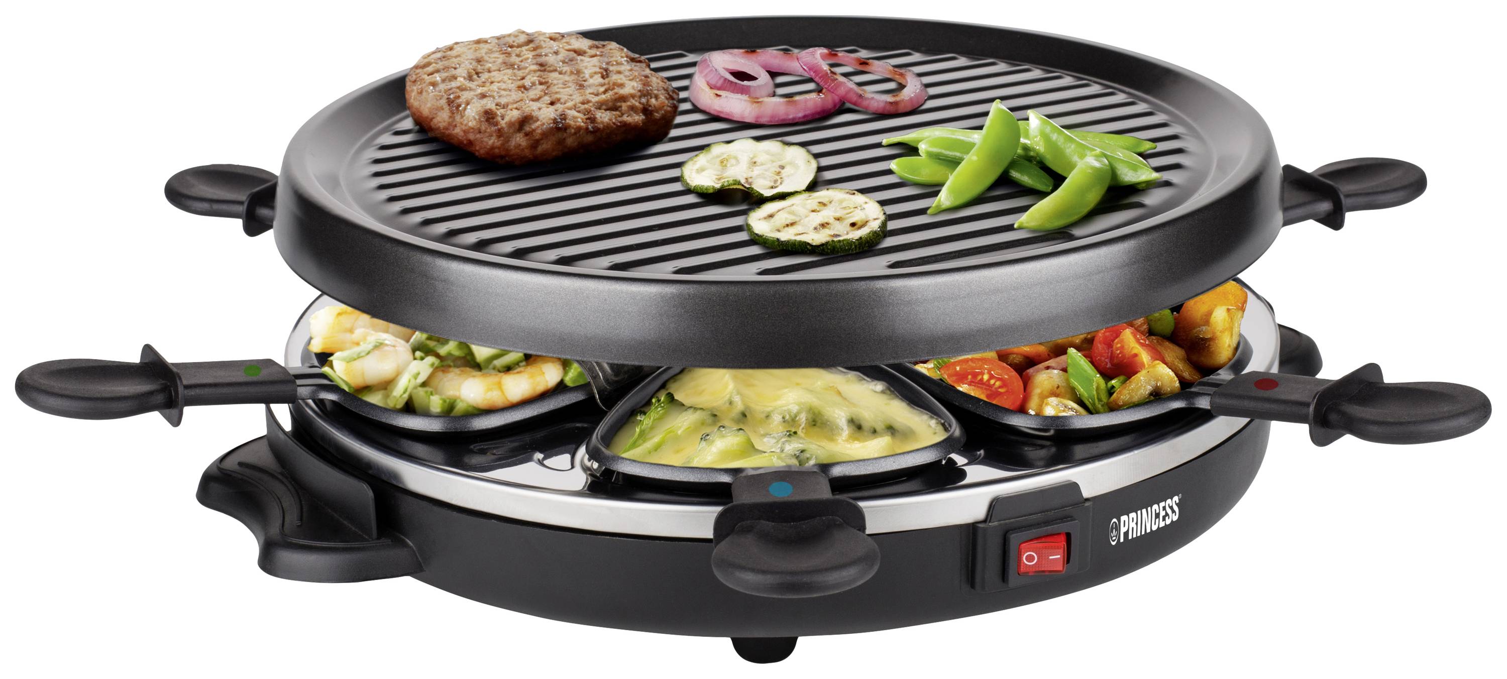 Princess 162725 Raclette 6 Pfännchen Schwarz