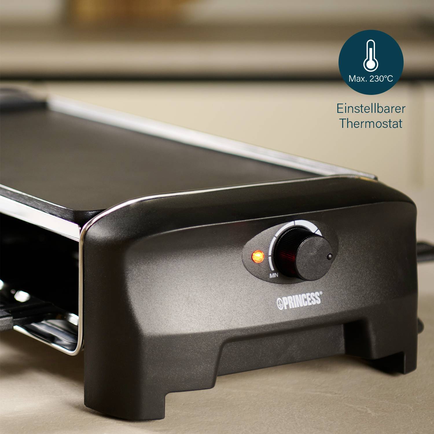 Princess 162840 Raclette 8 Pfännchen Schwarz