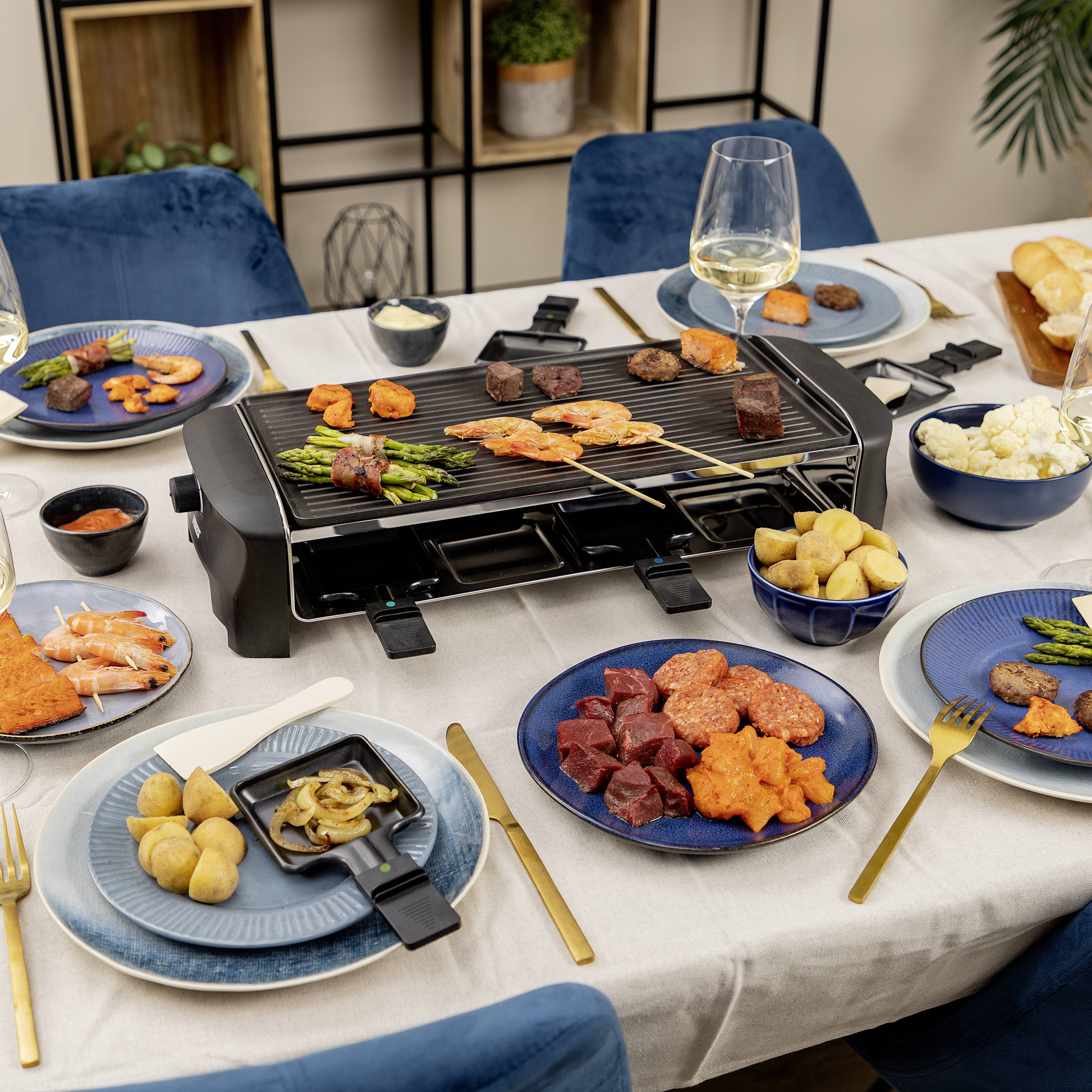 Princess 162840 Raclette 8 Pfännchen Schwarz