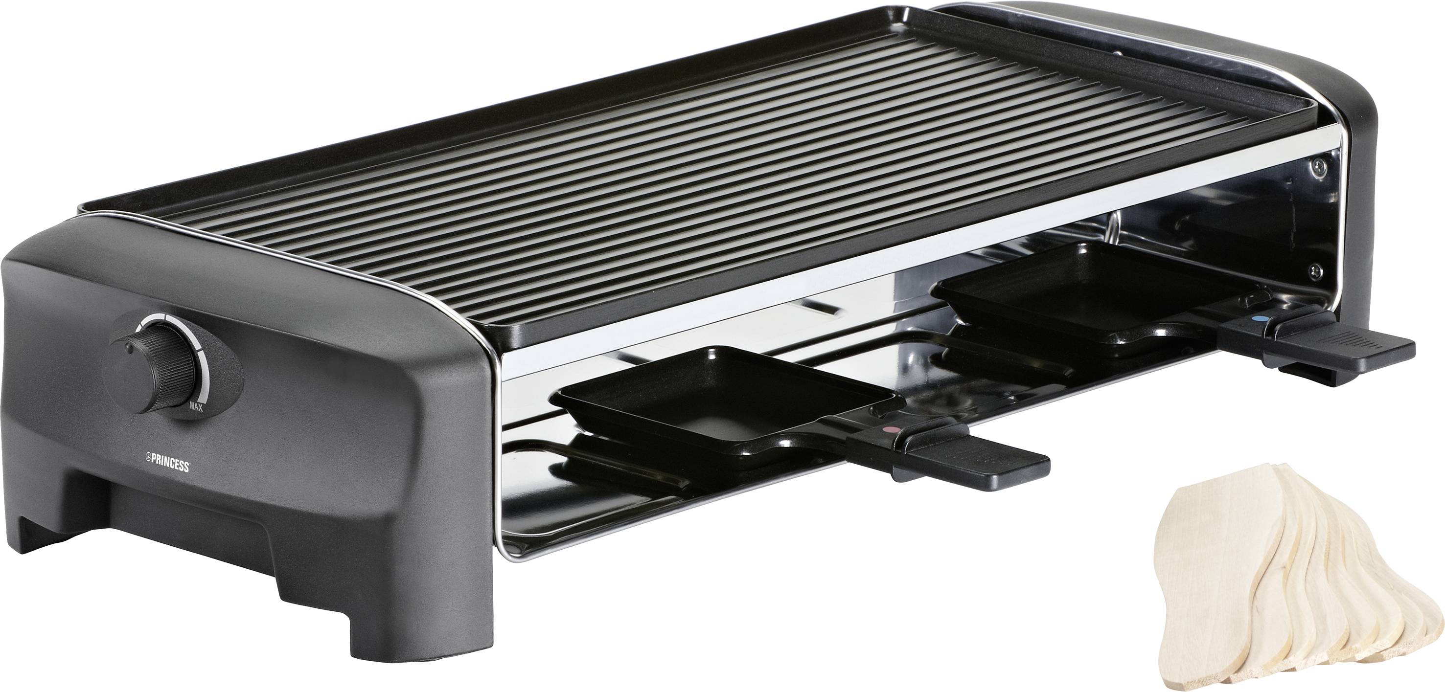 Princess 162840 Raclette 8 Pfännchen Schwarz