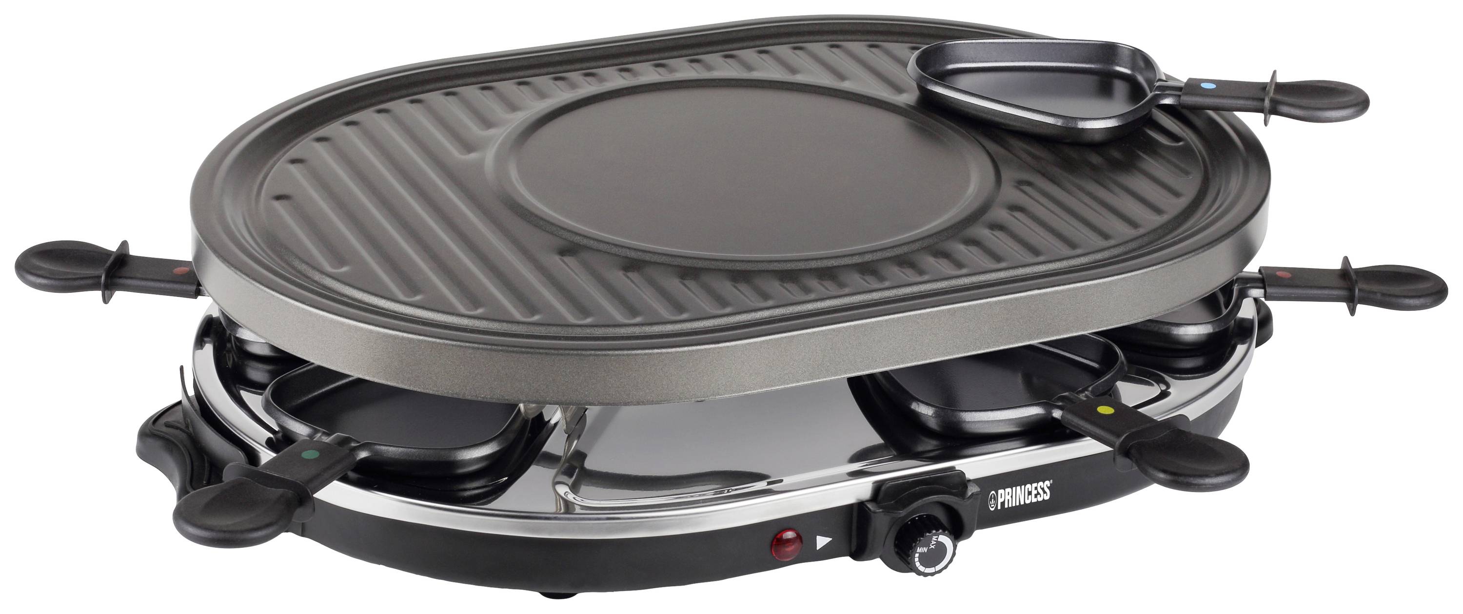 Princess 162700 Raclette 8 Pfännchen Schwarz