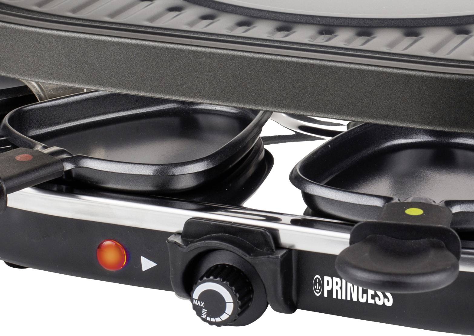 Princess 162700 Raclette 8 Pfännchen Schwarz