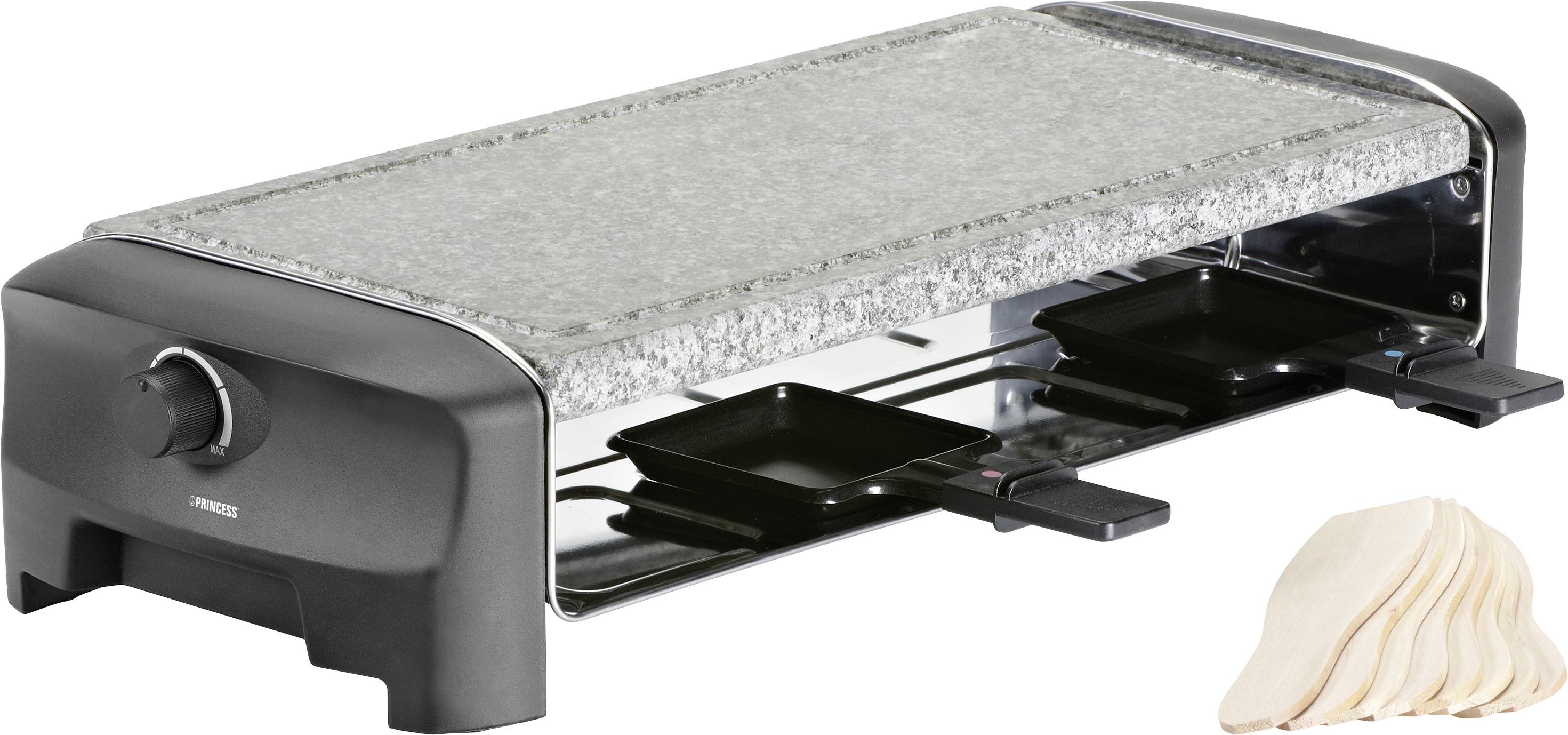 Princess 162830 Raclette 8Pfännchen Schwarz