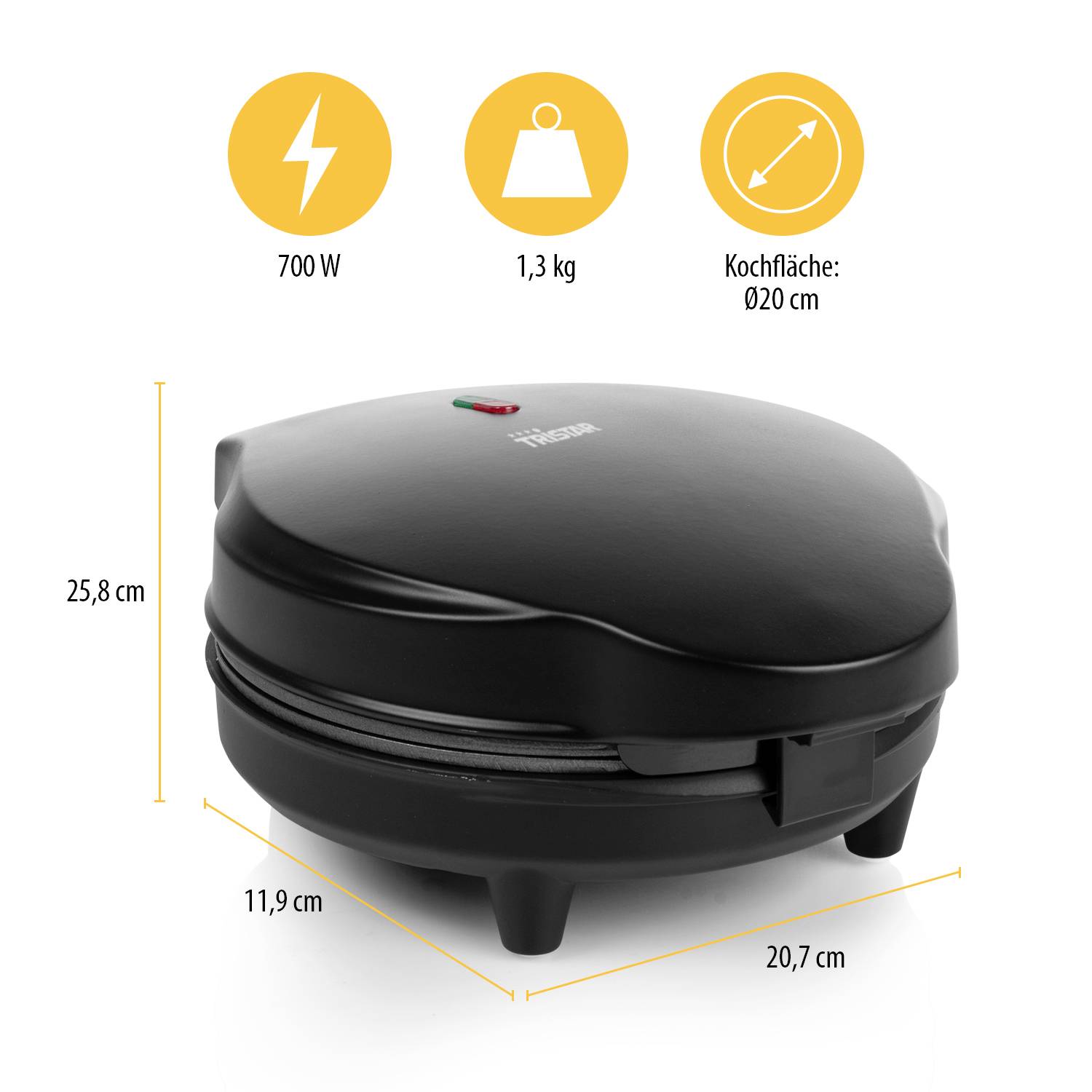 Tristar WF-1170 Eiswaffel Maker Schwarz