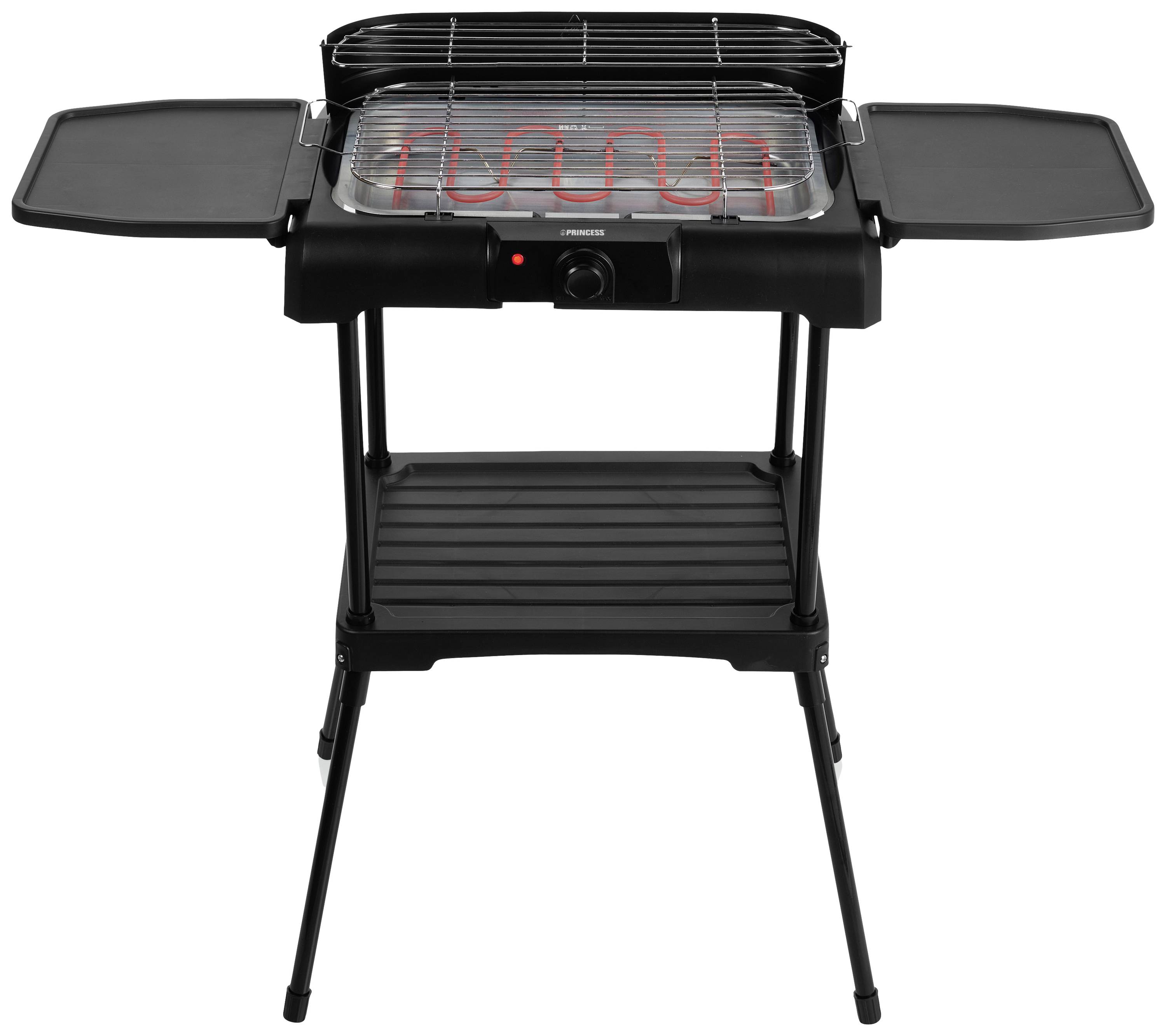 Princess 112250 Elektro Standgrill mit Standfuß Schwarz