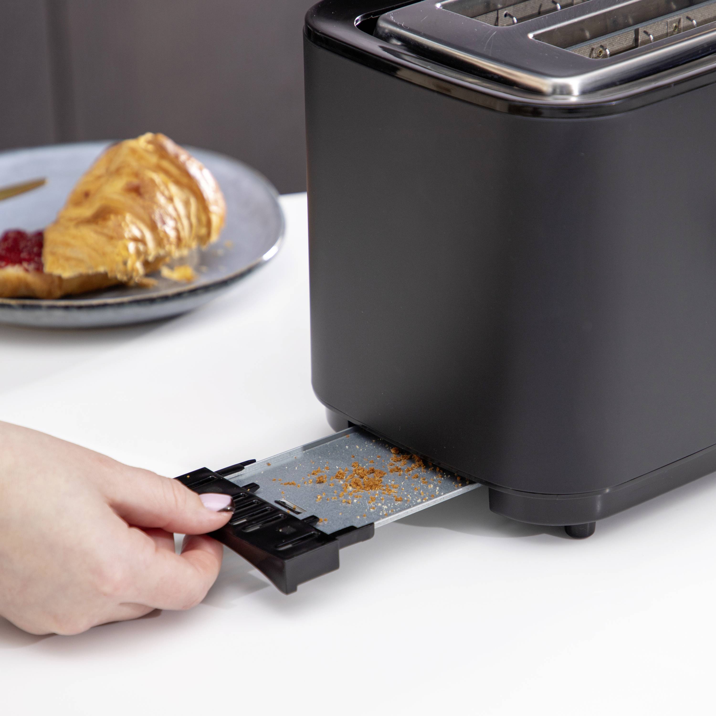 Princess 142360 Toaster mit Brötchenaufsatz Schwarz