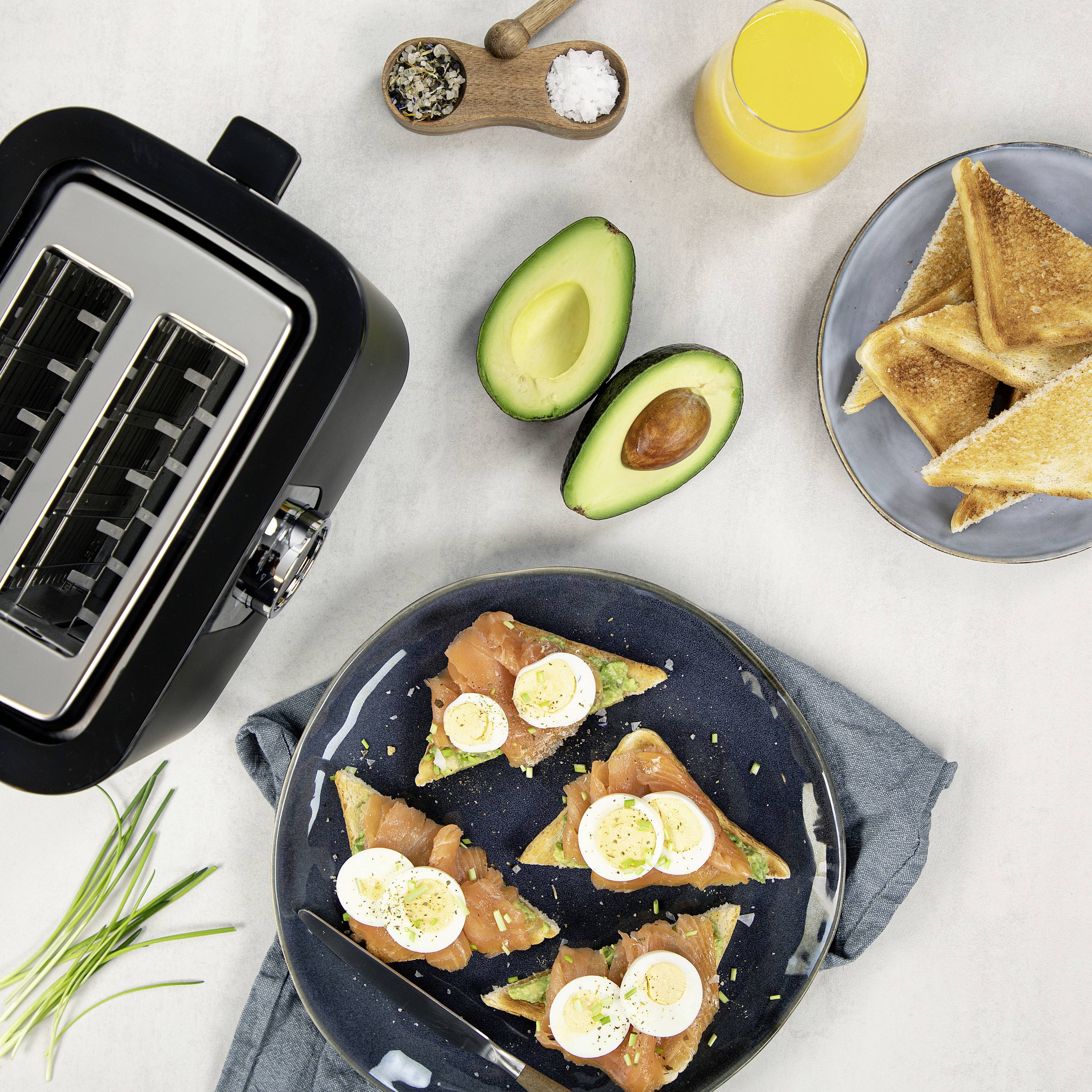 Princess 142360 Toaster mit Brötchenaufsatz Schwarz