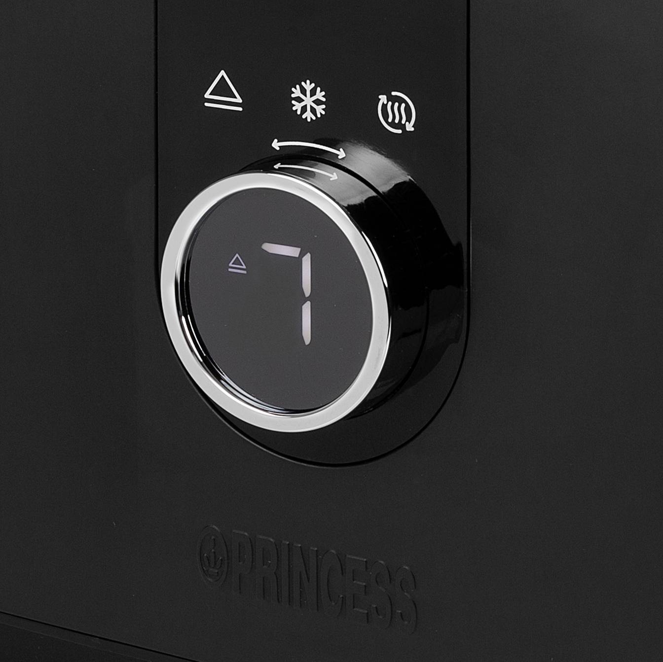 Princess 142360 Toaster mit Brötchenaufsatz Schwarz