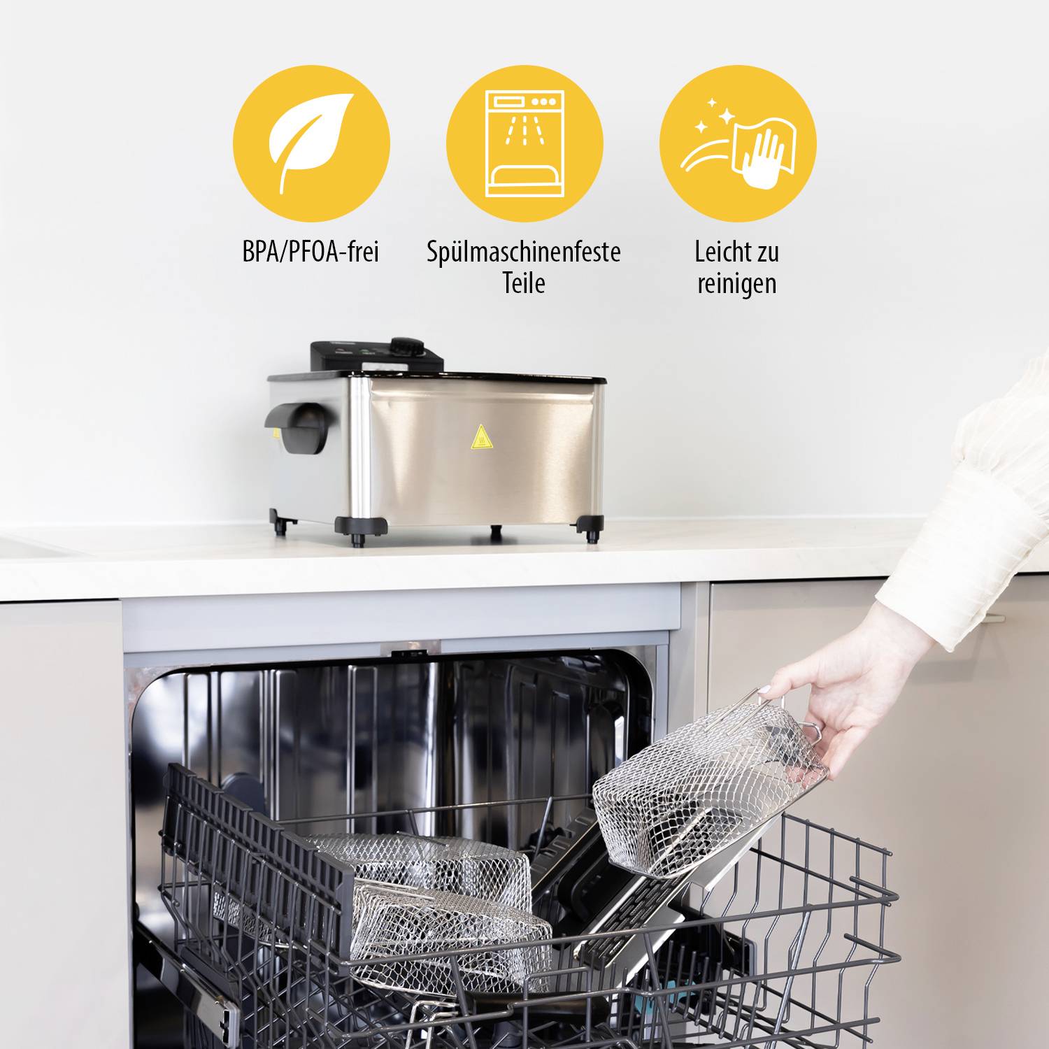 Tristar FR-6949 Kaltzonen Fritteuse 5 l 2000 W Silber (matt)