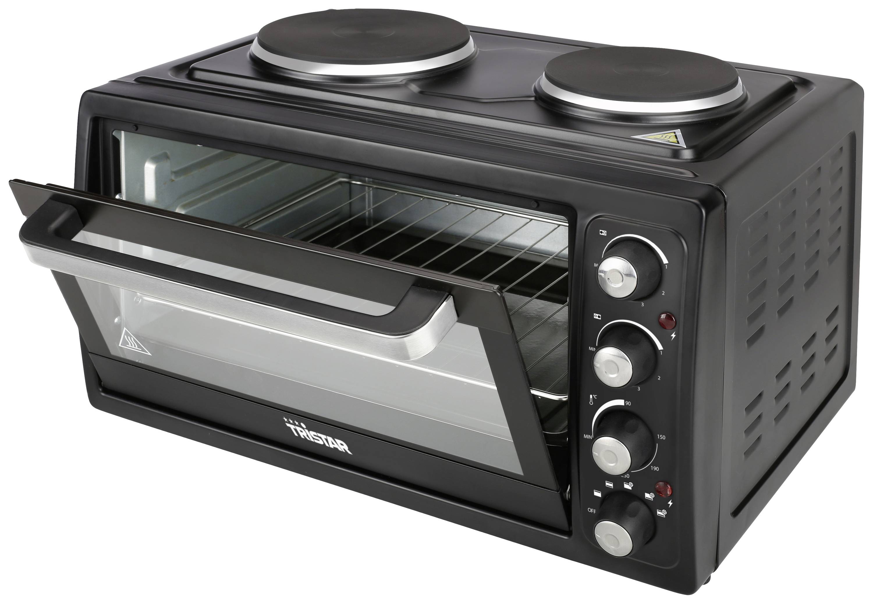 Tristar OV-1443 Minibackofen inkl. Herdplatten, Umluft-Funktion 38l