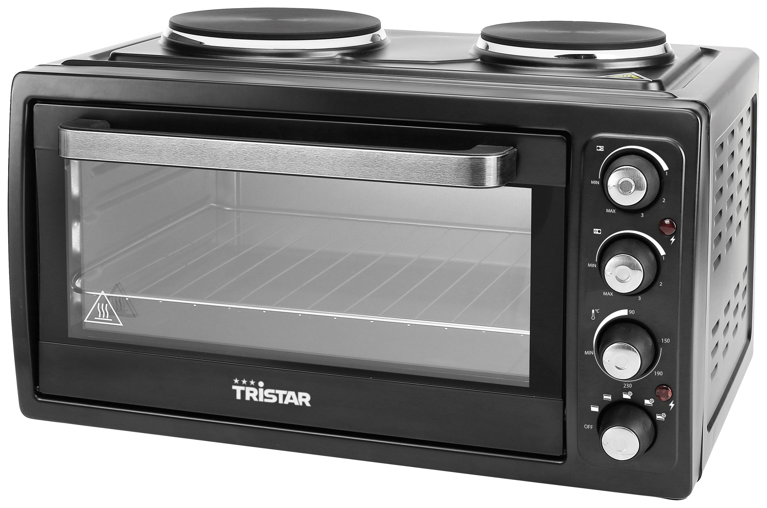 Tristar OV-1443 Minibackofen inkl. Herdplatten, Umluft-Funktion 38l