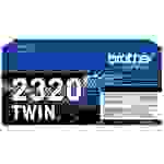 Brother Toner TN-2320TWIN Original 2er-Pack Schwarz 2600 Seiten TN2320TWIN