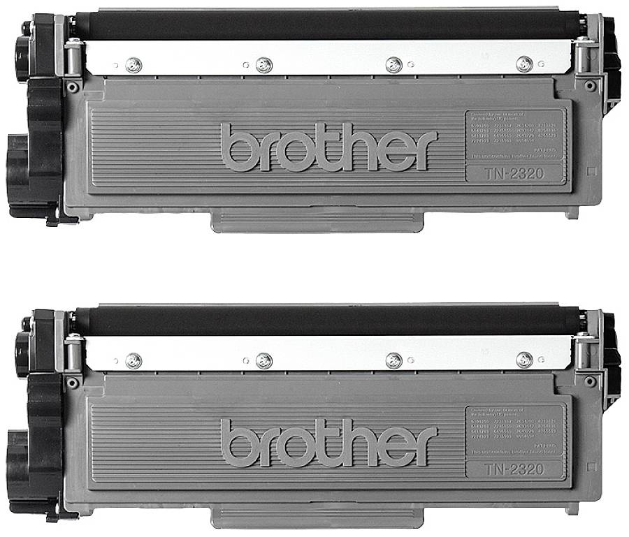 Brother Toner TN-2320TWIN Original 2er-Pack Schwarz 2600 Seiten TN2320TWIN