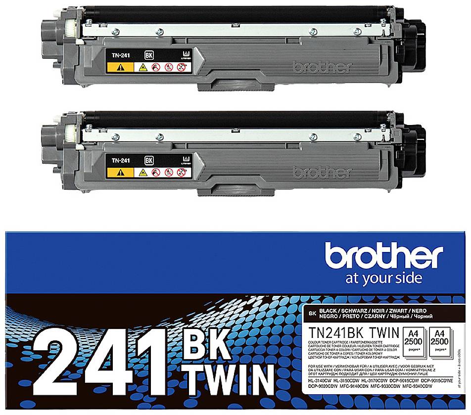 Brother Toner TN-241BKTWIN Original 2er-Pack Schwarz 2500 Seiten TN241BKTWIN