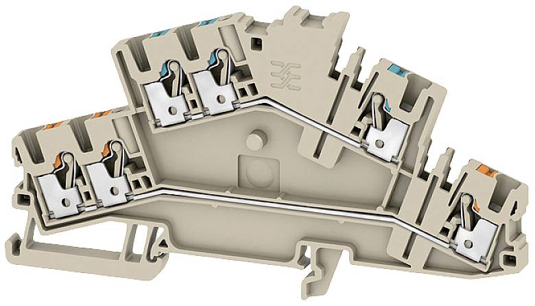 Weidmüller 2736830000 Mehrstockklemme Push-In-Klemme, Steckanschluss Dunkelbeige 50St.