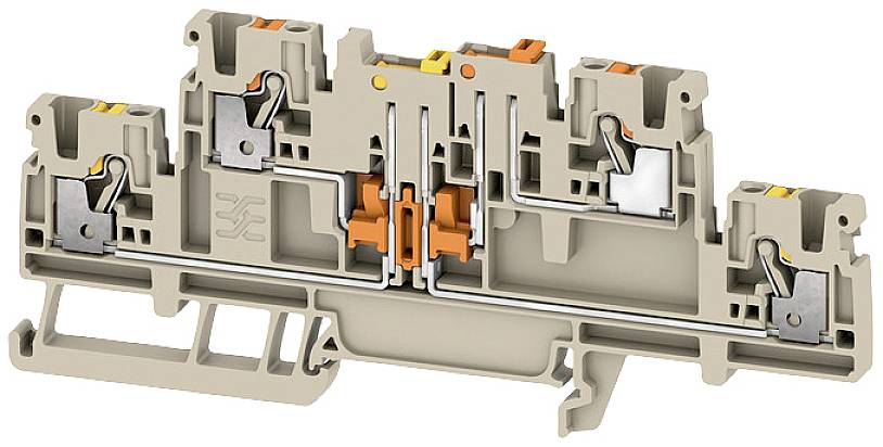 Weidmüller 2744110000 Messertrennklemme Push-In-Klemme, Steckanschluss Dunkelbeige 50St.
