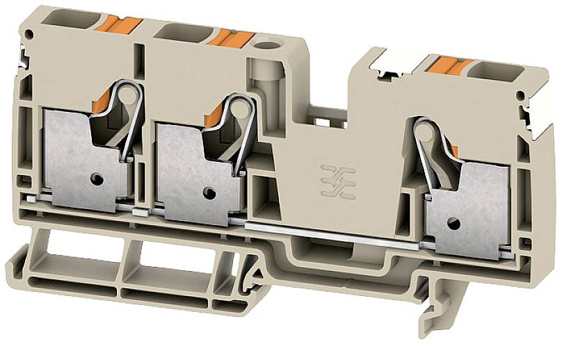 Weidmüller 2674970000 Durchgangsreihenklemme Push-In-Klemme, Steckanschluss Dunkelbeige 25St.