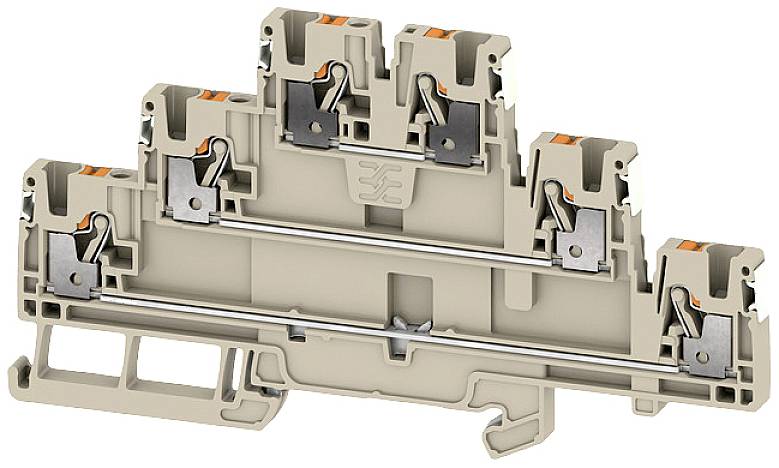 Weidmüller 2771890000 Mehrstockklemme Push-In-Klemme, Steckanschluss Dunkelbeige 50St.