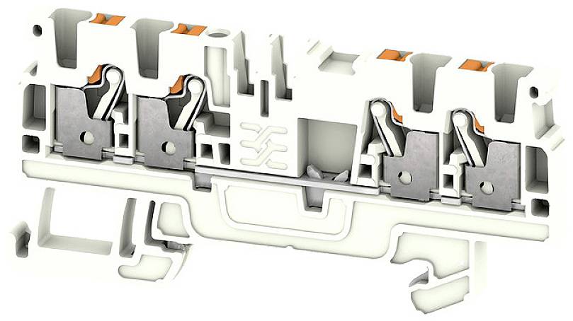 Weidmüller 2690470000 Schutzleiterklemme Push-In-Klemme, Steckanschluss Weiß 50St.