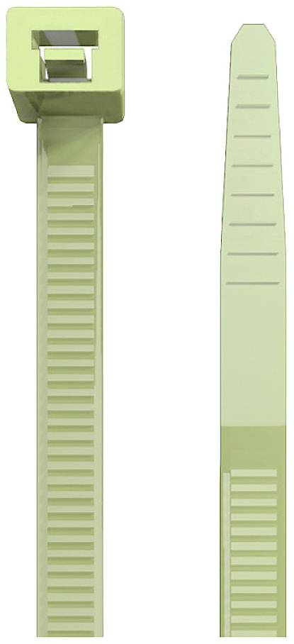 Plastik-Kabelbinder, ein geschlossen und ein geöffnet, zeigen Verriegelungsmechanismus.