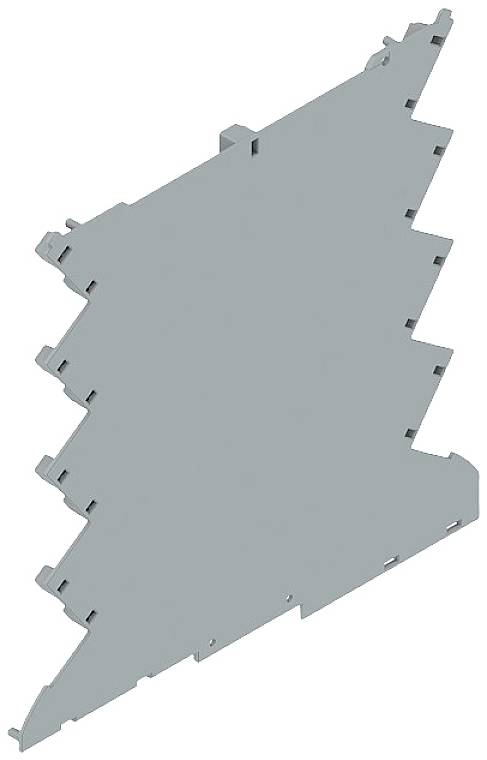 Graues, diagonales Bauteil mit ungleichmäßigen Kanten.