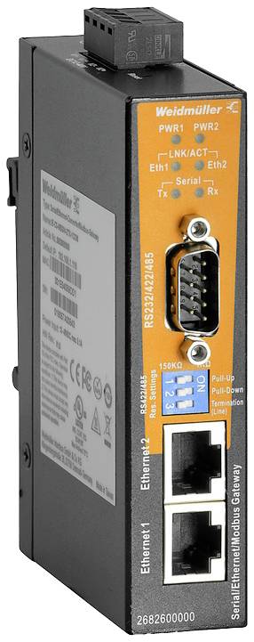 Weidmüller 2682600000 IE-CS-MBGW-2TX-1COM Gateway RJ-45, Sub-D9 Anzahl Eingänge: 2 x 1 St.