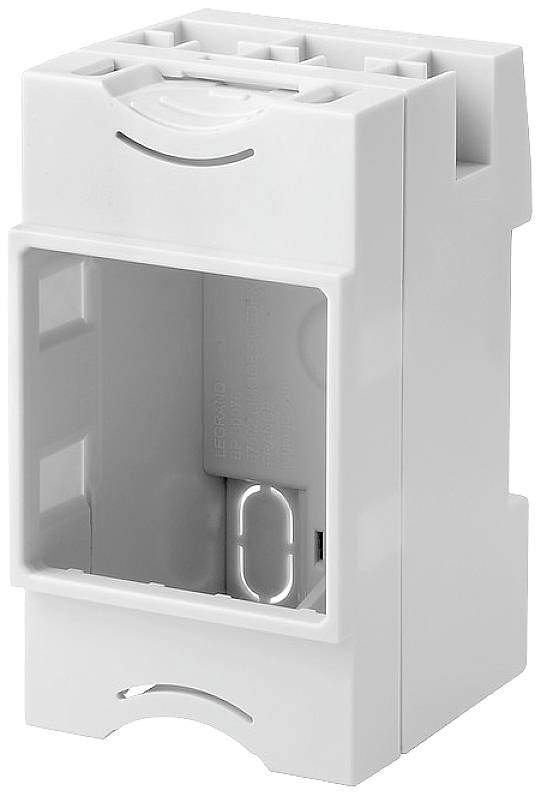Ein weißes, rechteckiges, leeres Gehäuse, das für die Aufnahme von elektrischen Komponenten verwendet wird.