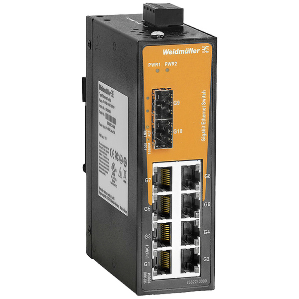 Weidmüller IE-SW-EL10-8GT-2GESFP Industrial Ethernet Switch 10 / 100 / 1000 MBit/s