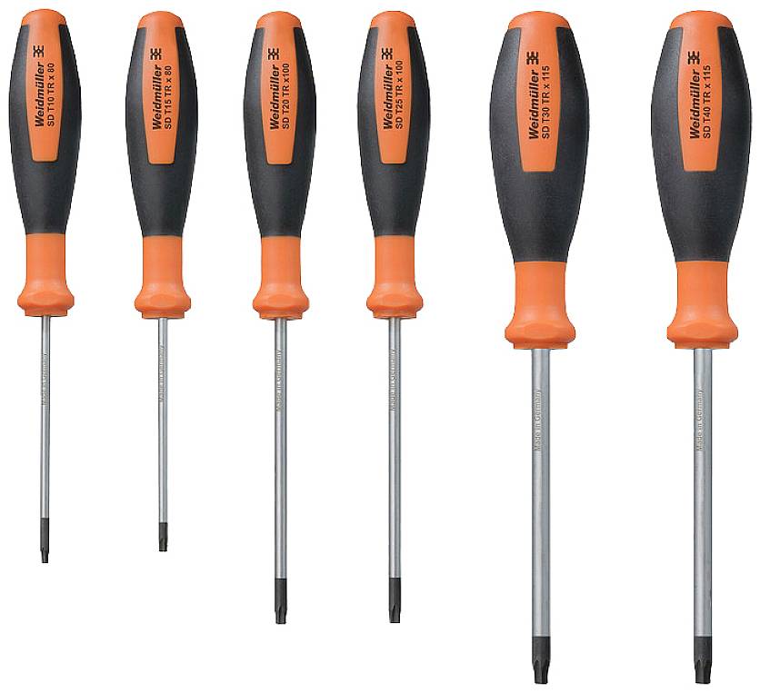 Weidmüller SD SET T10/15/20/25/30/40 TR Schraubendreher-Set TX