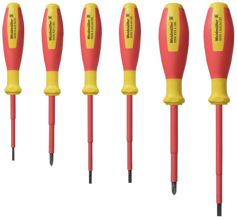 Weidmüller SDI SET S2.5-5.5/PZ1/2 VDE Schraubendreher-Set Schlitz, Kreuzschlitz Pozidriv