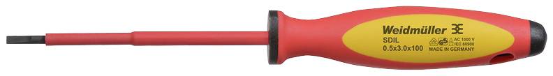 Weidmüller SDIL 0,5X3,0X100 Schlitz-Schraubendreher Klingenbreite: 3mm Klingenlänge: 100mm