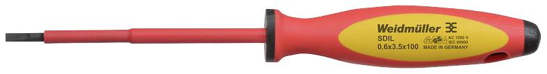 Weidmüller SDIL 0,6X3,5X100 Schlitz-Schraubendreher Klingenbreite: 3.5mm Klingenlänge: 100mm