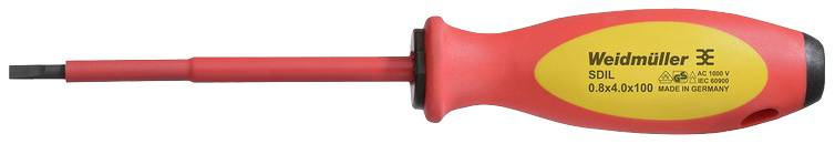 Weidmüller SDIL 0,8X4,0X100 Schlitz-Schraubendreher Klingenbreite: 4mm Klingenlänge: 100mm