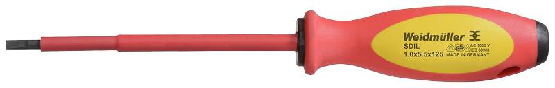 Weidmüller SDIL 1,0X5,5X125 Schlitz-Schraubendreher Klingenbreite: 5.5mm Klingenlänge: 125mm