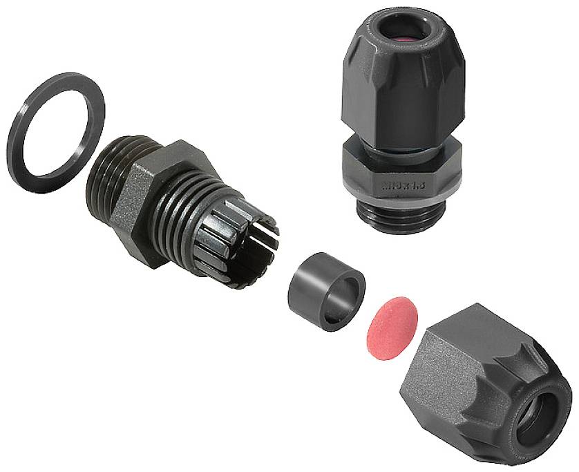 Weidmüller 2721940000 Kabelverschraubung mit Dichtung, mit Zugentlastung, schlagfest M16 Polyamid 6 Schwarz 50St.