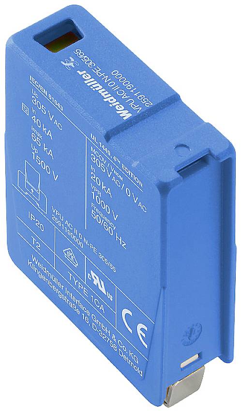 Weidmüller 2807540000 VPU AC II F 0 N-PE 305/65 Überspannungsschutz-Ableiter 20 kA 1St.