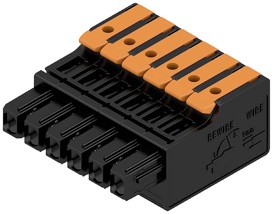 Weidmüller 2790430000 Printklemme 2.5mm² Polzahl 6 Schwarz 60St.