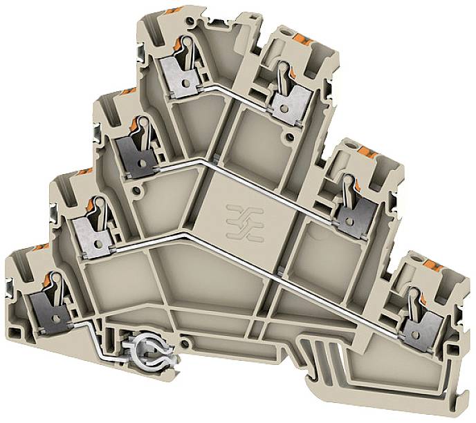Weidmüller 2742040000 Motoranschlussklemme Push-In-Klemme, Steckanschluss Dunkelbeige 50St.