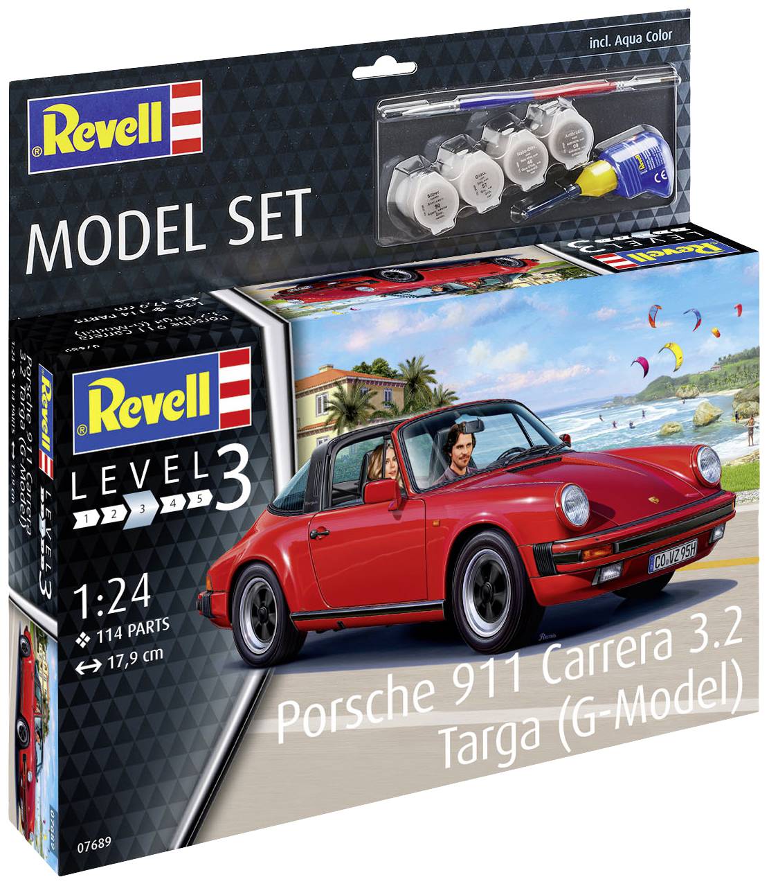 Revell 67689 Porsche 911 Carrera 3.2 Targa (G-Model) Automodell Bausatz 1:24