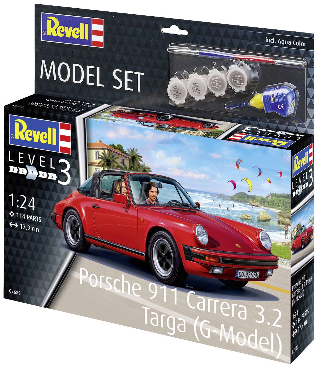 Revell 67689 Porsche 911 Carrera 3.2 Targa (G-Model) Automodell Bausatz 1:24